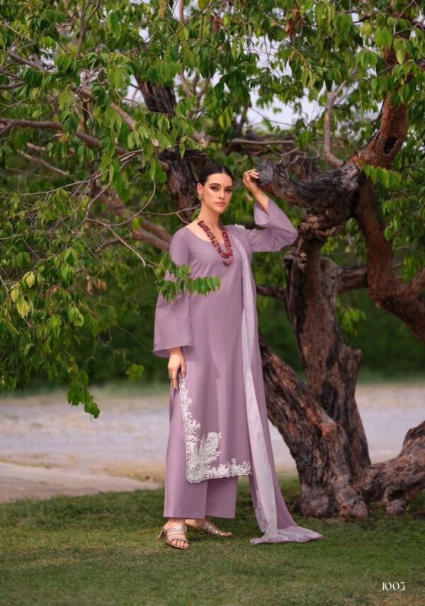 YesFab Fara 1004 - Satin Solid With Premium Cutwork Embroidery Suit