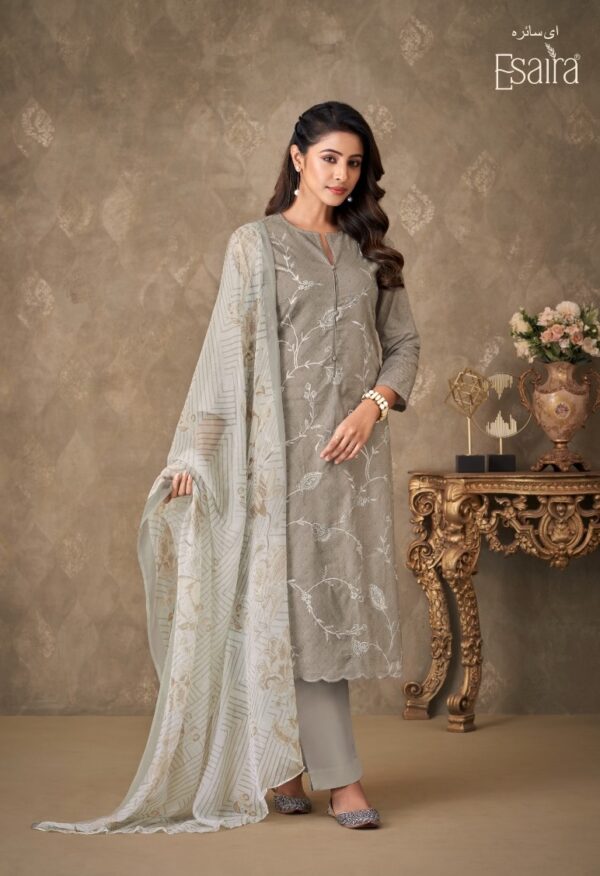 Esaira Orley 109 - Digital Printed Cambric With Embroidery Work Suit
