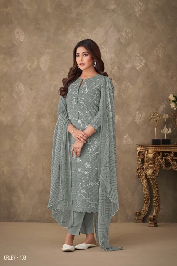 Esaira Orley 109 - Digital Printed Cambric With Embroidery Work Suit