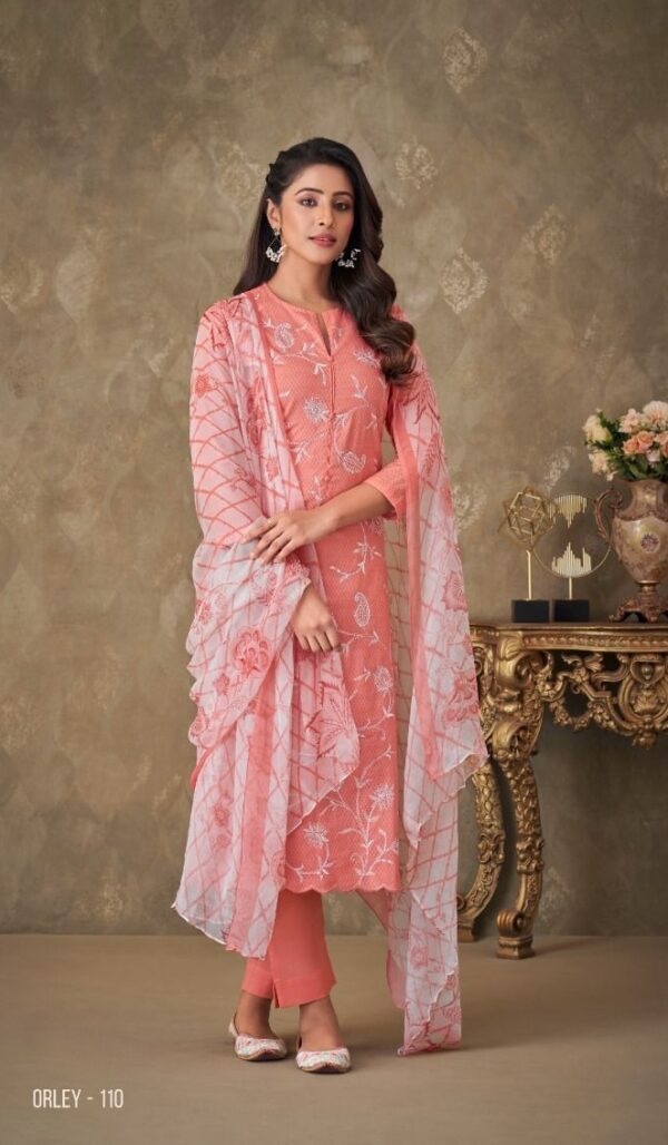 Esaira Orley 102 - Digital Printed Cambric With Embroidery Work Suit