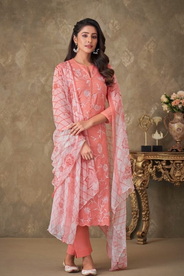 Esaira Orley 102 - Digital Printed Cambric With Embroidery Work Suit