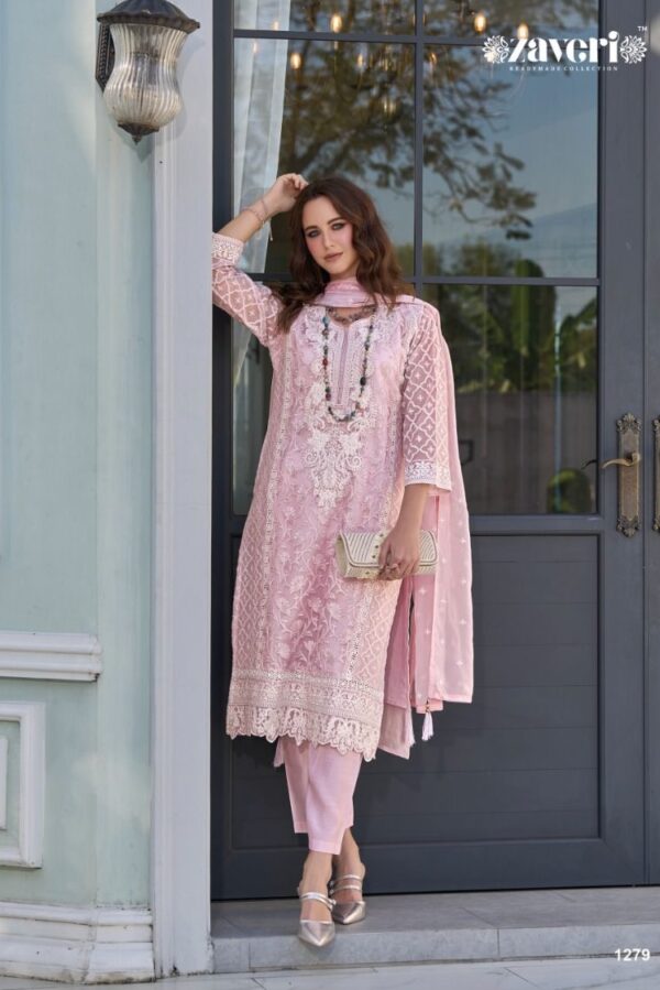Zaveri Femina 1281 - Soft Organza With Fancy Embroidery Work Stitched Suit
