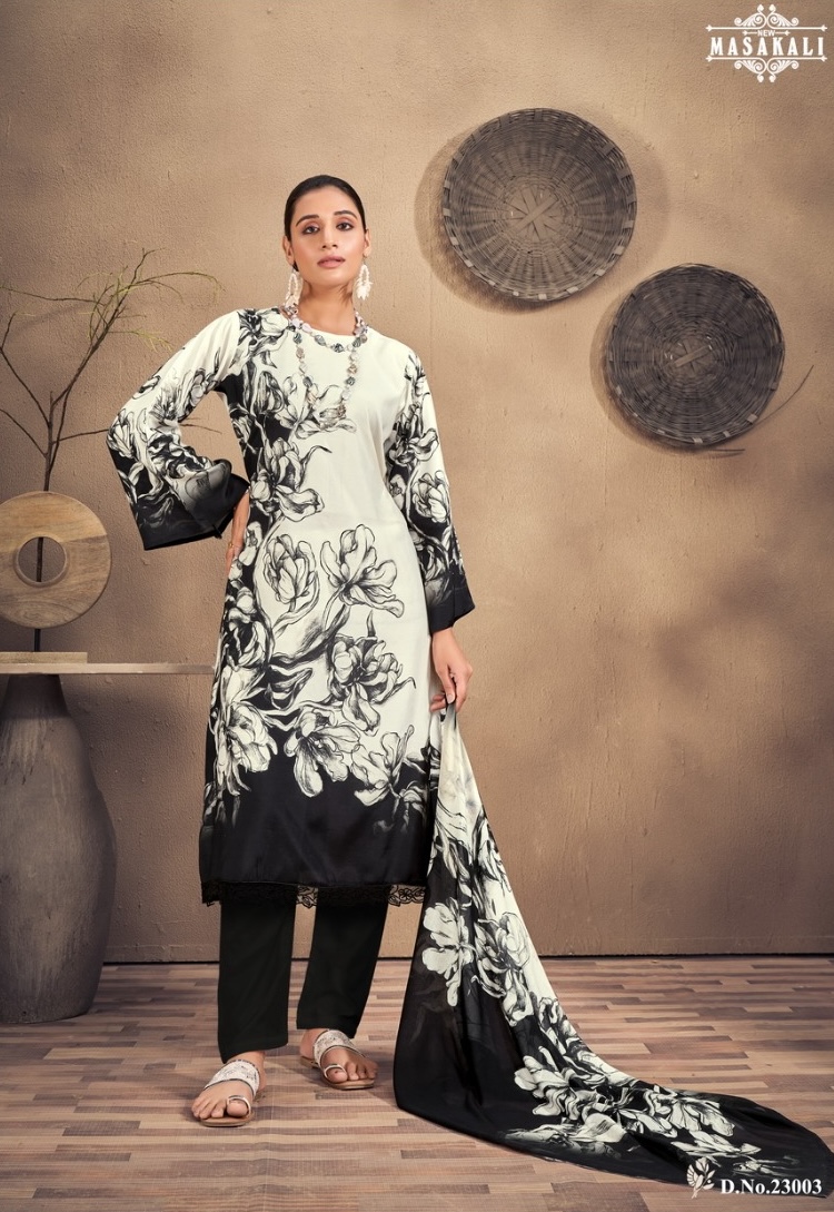 Masakali Aarzoo 23004 - Pure Muslin Silk Digital Print With Heavy Embroidery Work Suit