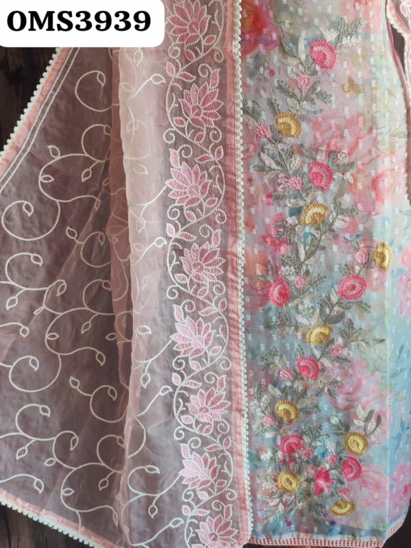 Beautiful Soft Organza Parsi Embroidery Suit