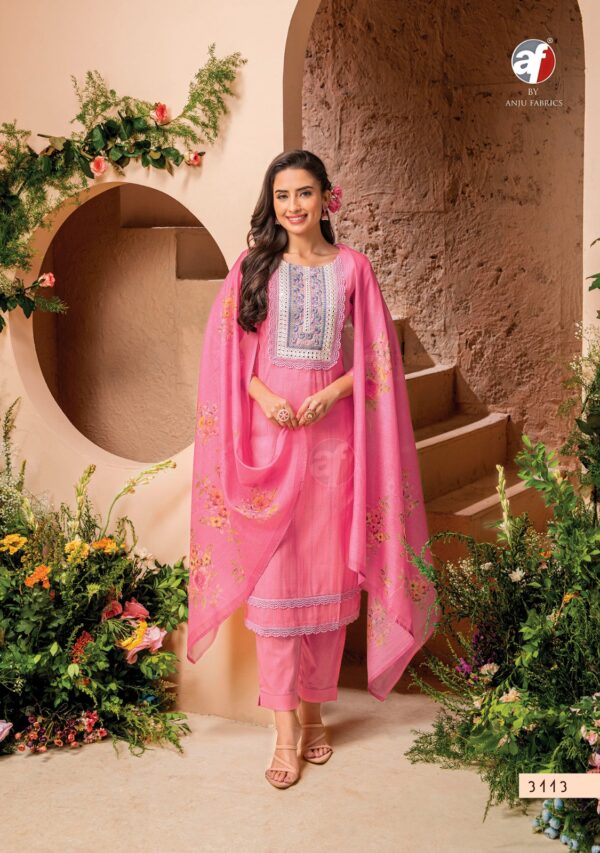 AF Preety Petals 3116 - Viscose Cotton With Embroidery Stitched Suit
