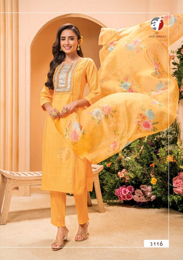 AF Preety Petals 3116 - Viscose Cotton With Embroidery Stitched Suit
