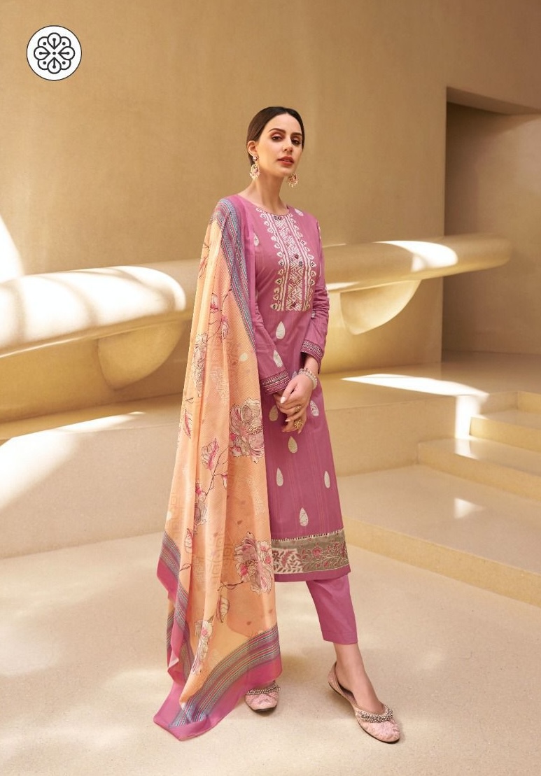 Kesar Amberlee 35008 - Pure Cambric Digitally Printed With Elegant Embroidery Work Suit