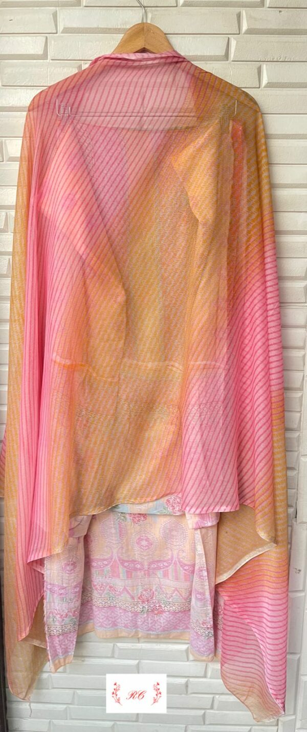 Soft Cotton Printed With Mirror & Resham Embroidery Suit