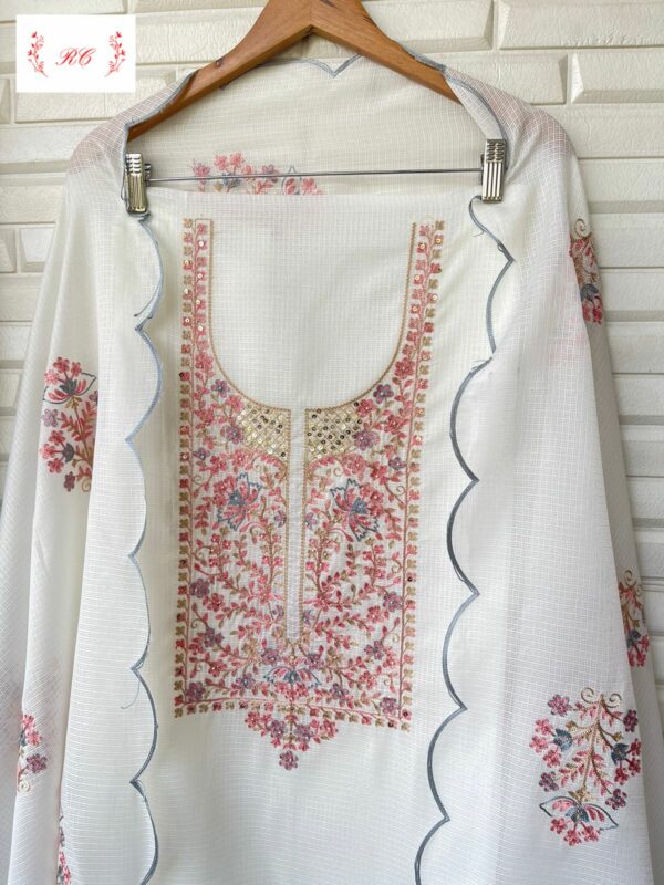 Kota Cotton With Resham, Sequence & Pearl Embroidery