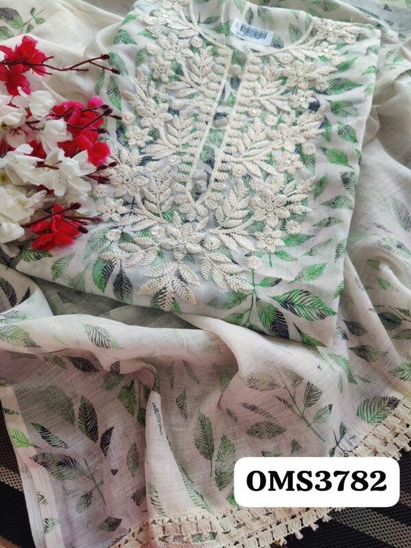 Beautiful Linen Kashmiri With Embroidery Suit