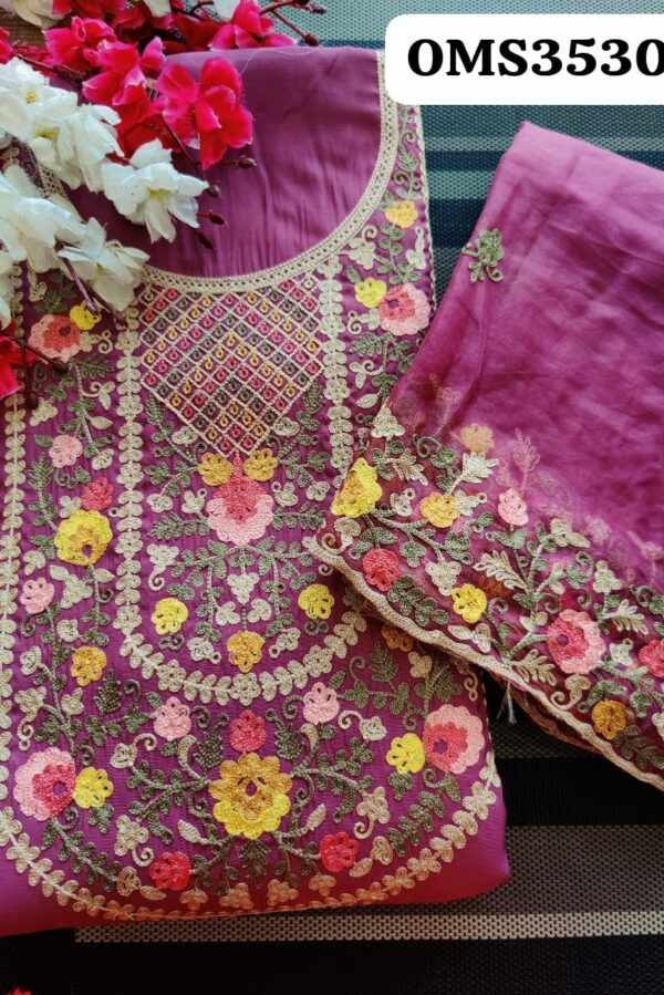 Beautiful Modal Silk Embroidery Suit