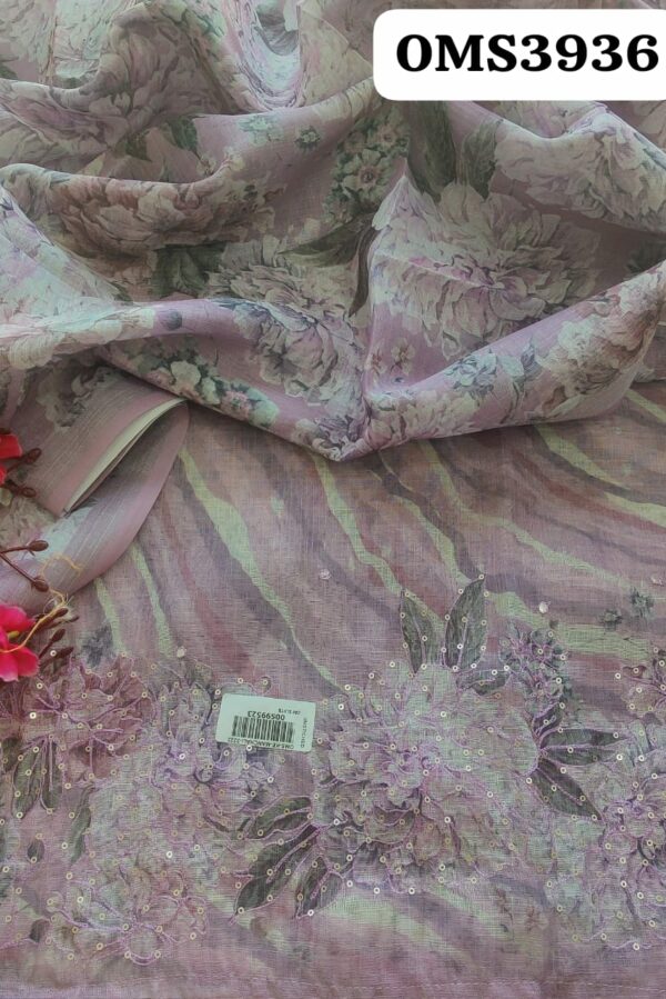Beautiful Soft Linen Silk With Embroidery Suit