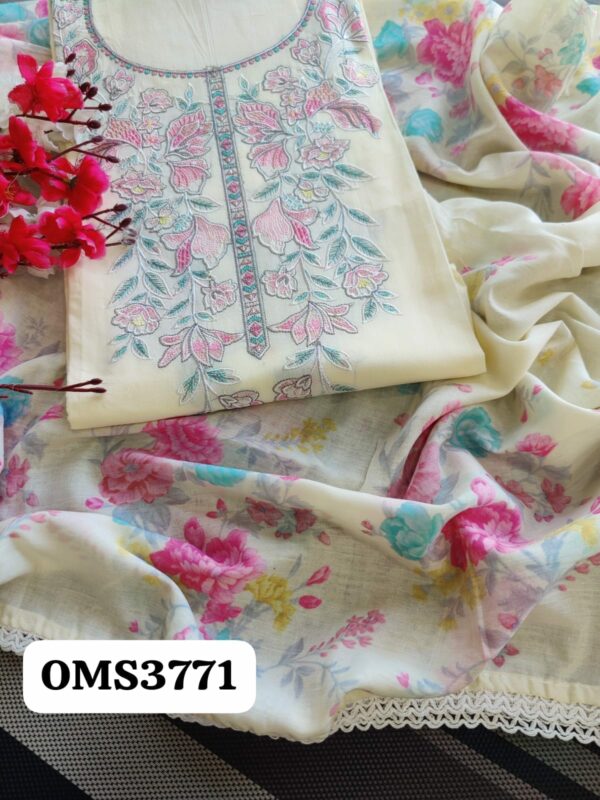 Beautiful Cotton With Embroidery Suit