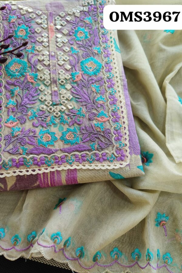 Beautiful Cotton Embroidered Suit