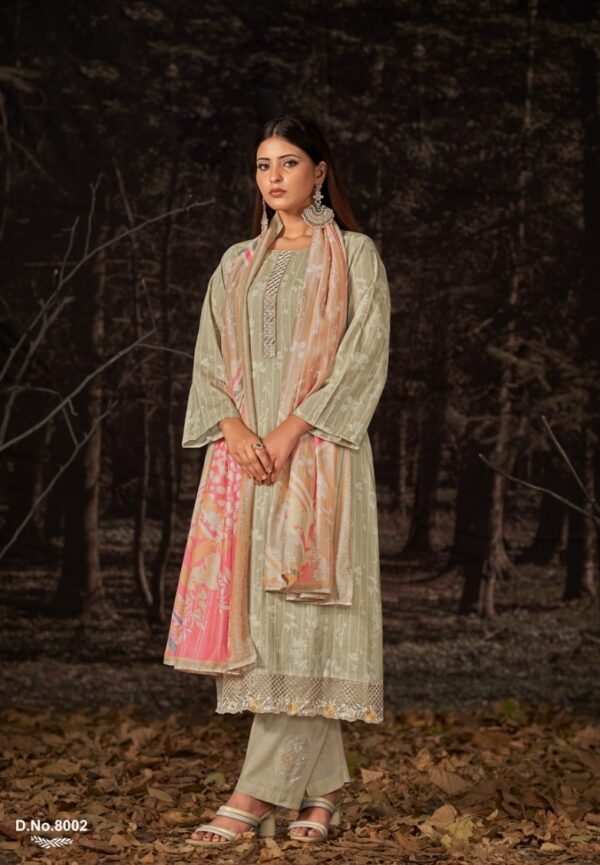 Masakali Musq 8006 - Pure Lawn Cotton Digital Print With Fancy Embroidery Work Suit
