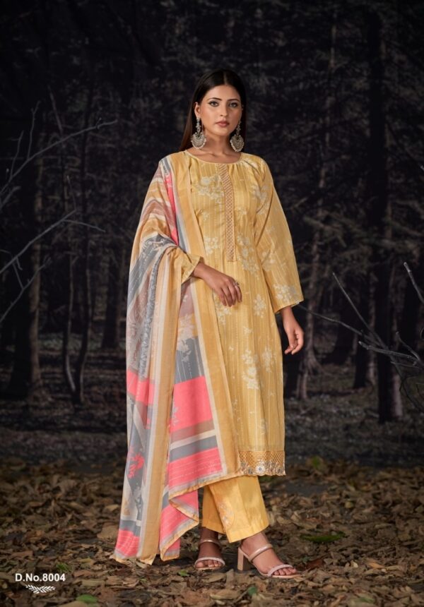 Masakali Musq 8006 - Pure Lawn Cotton Digital Print With Fancy Embroidery Work Suit