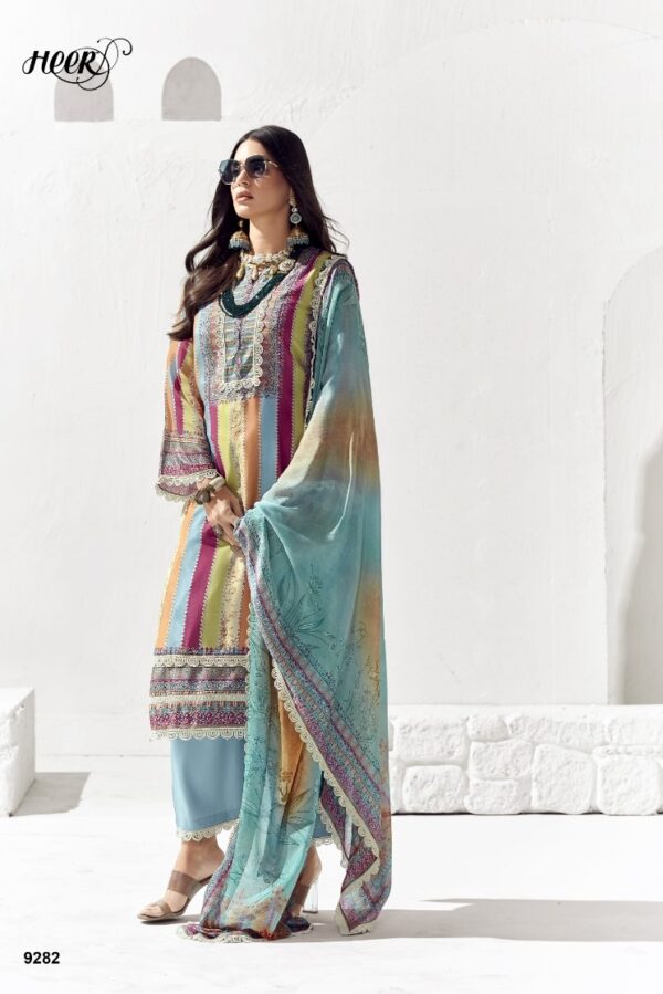 Kimora Layla 9286 - Pure Cotton Lawn With Digital Print And Scalloped Embroidery Suit