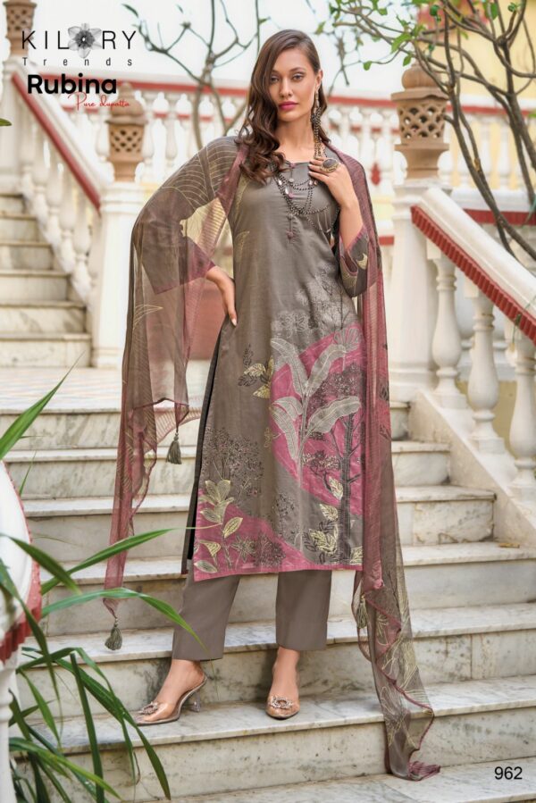 Kilory Rubina 966 - Pure Lawn Cotton With Fancy Hand Work Suit