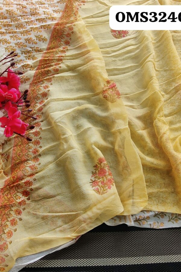 Beautiful Pure Cotton Block Printed Kashmiri Embroidered Suit