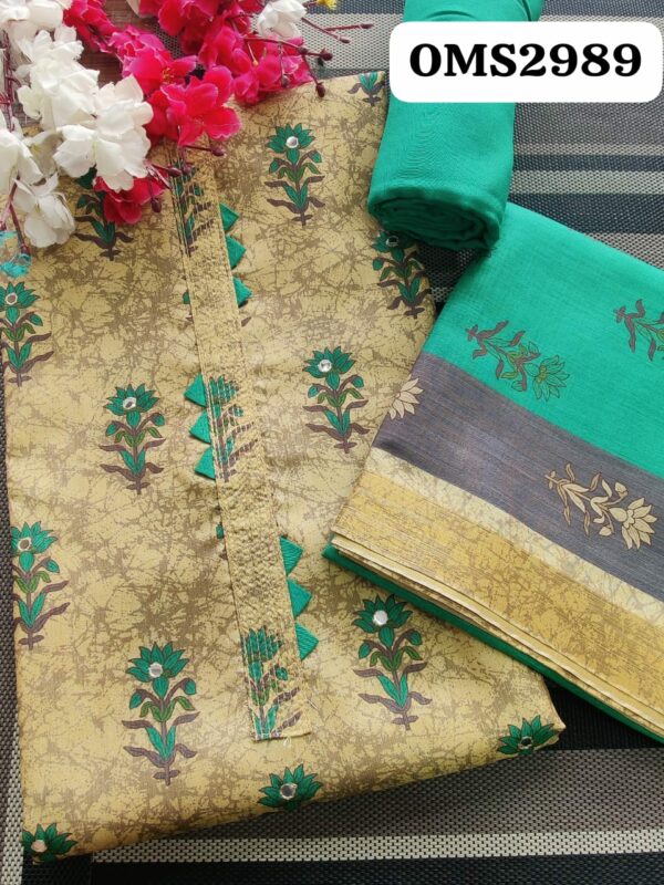 Beautiful Tussar Embroidery Suit