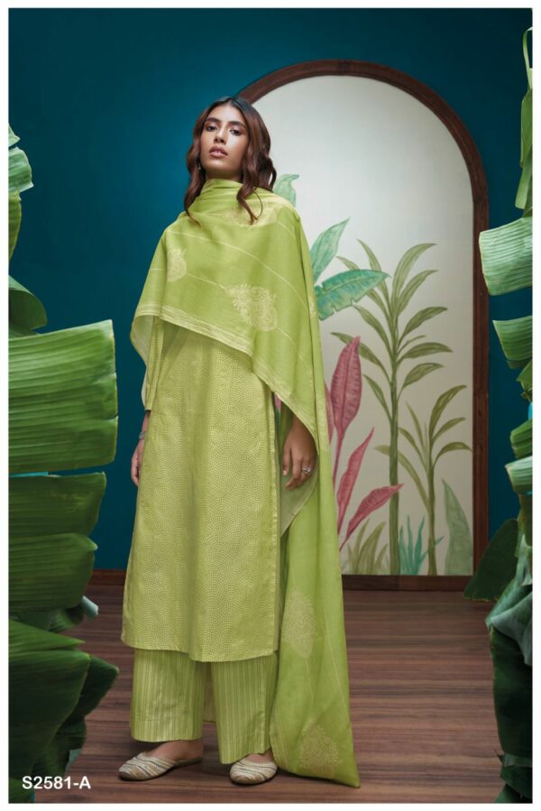 Ganga Jasrah 2581D - Premium Cotton Printed Suit