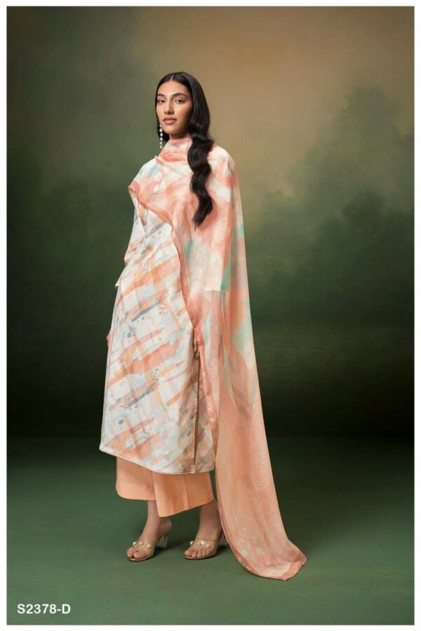 Ganga Eylo 2378D - Premium Cotton Printed With Embroidery Suit