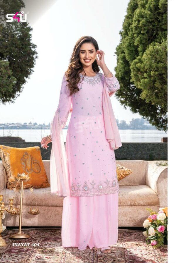 Georgette With Work Stitched Sharara Suit - TIF 527