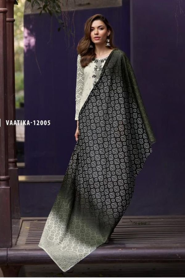 Mumtaz Vaatika 12007 - Pure Pakistani Voil Digital Print With Heavy Designer Embroidery Suit