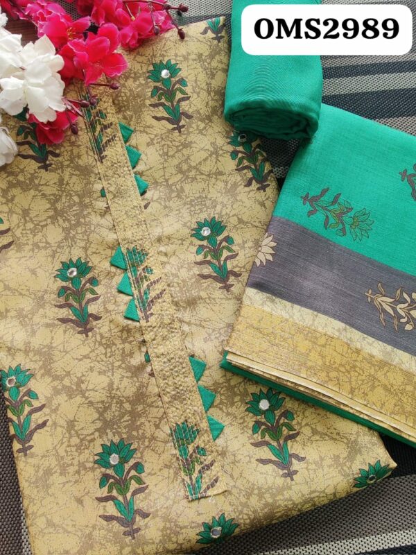 Beautiful Tussar Embroidery Suit