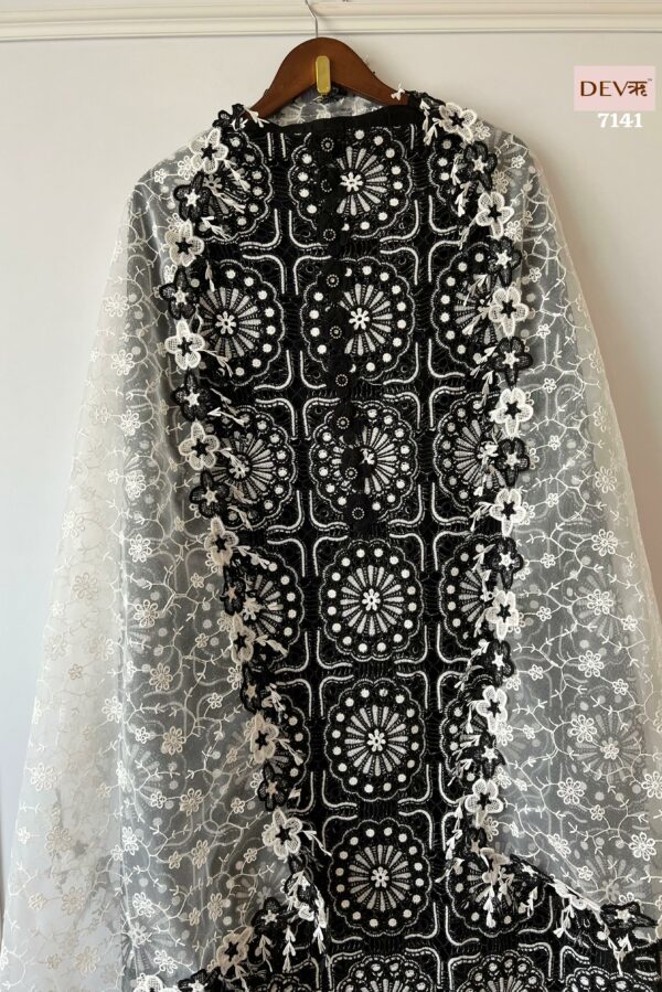 Pure Muslin Crochet Lace With Beautiful Lace Work Suit