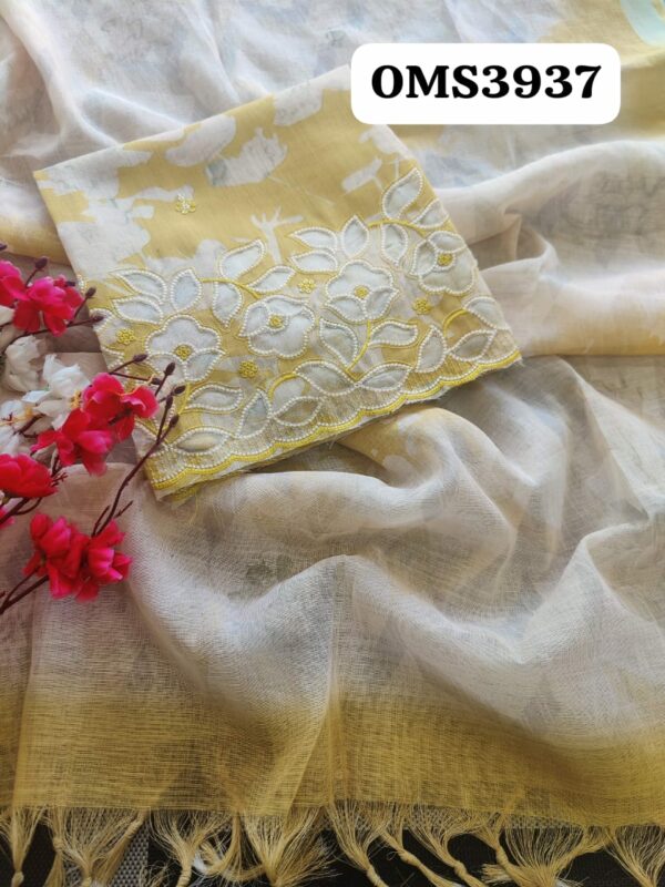 Beautiful Soft Linen With Cutwork Embroidery Suit