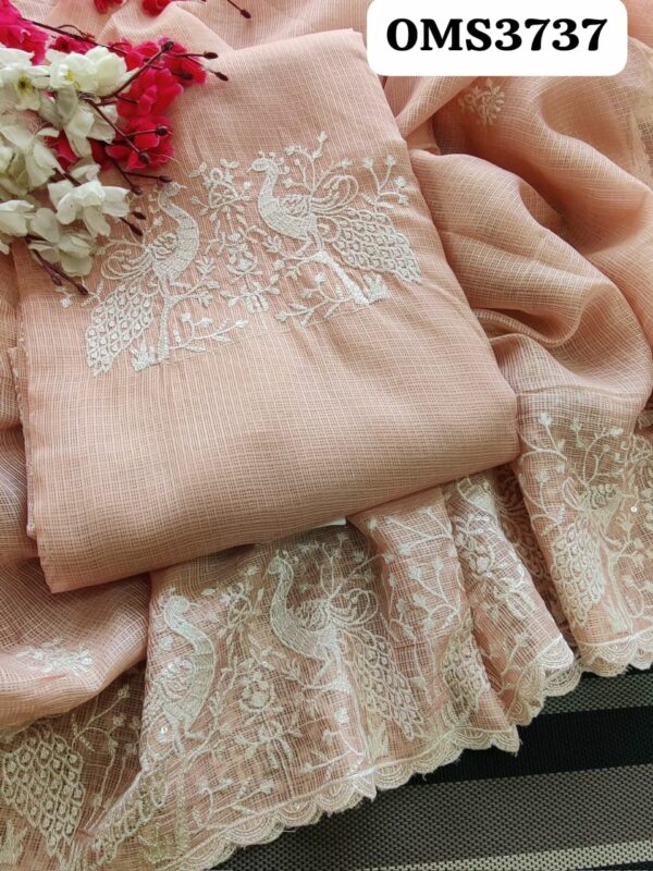 Beautiful Kota Linen Embroidery Suit