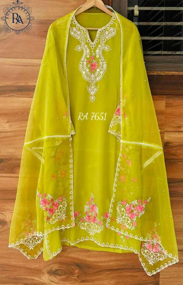 Pure Organza With Beautiful Embroidery Suit