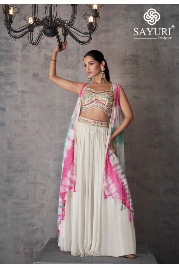 Sayuri Kashvi - Real Georgette & Viscose Jacquard Silk Embroidered Stitched Dress