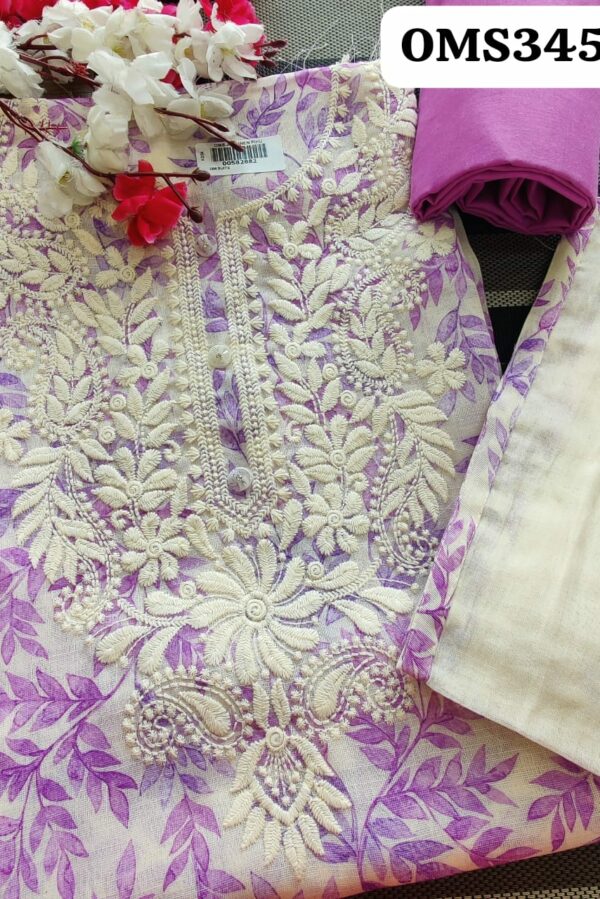 Beautiful Linen Kashmiri Embroidery Suit