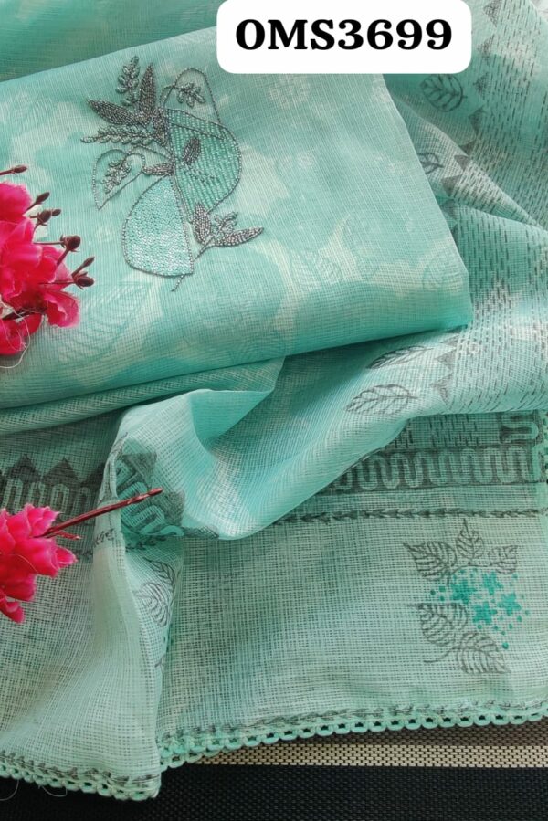 Beautiful Kota Silk Handwork Embroidery Suit