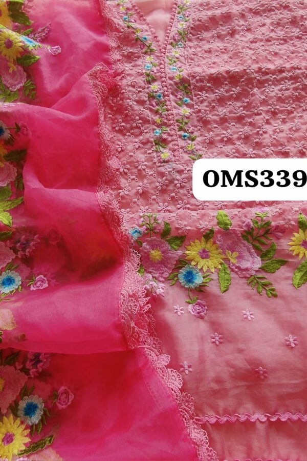 Beautiful Pure Organza & Crochet Lace Embroidered Suit