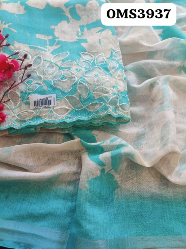 Beautiful Soft Linen With Cutwork Embroidery Suit
