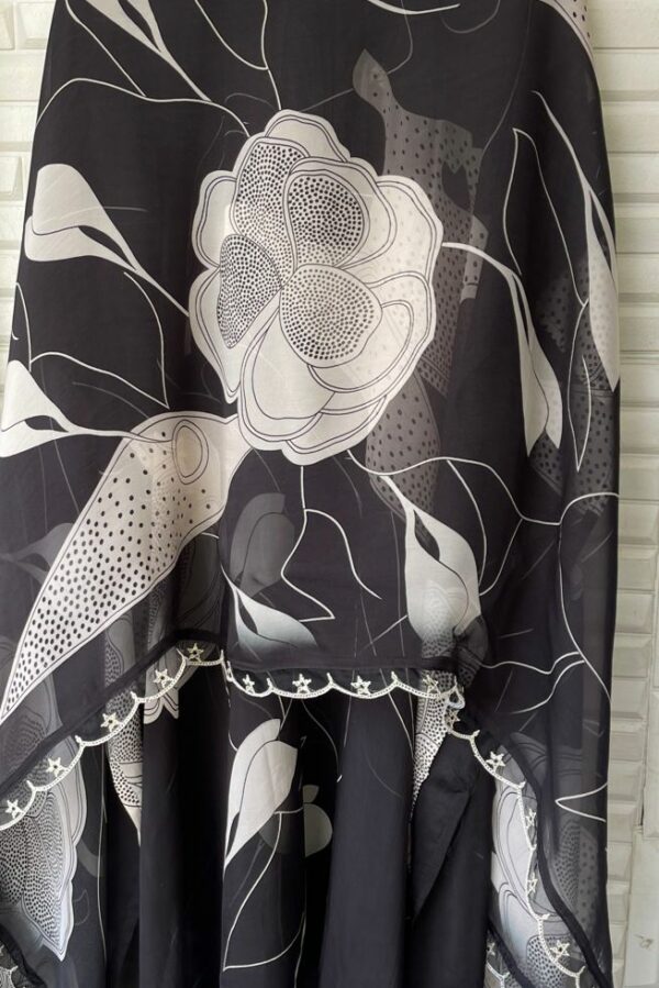 Pure Organza Printed With Mirror, Swarovski, Resham, Sequence & Pearl Highlighting Suit