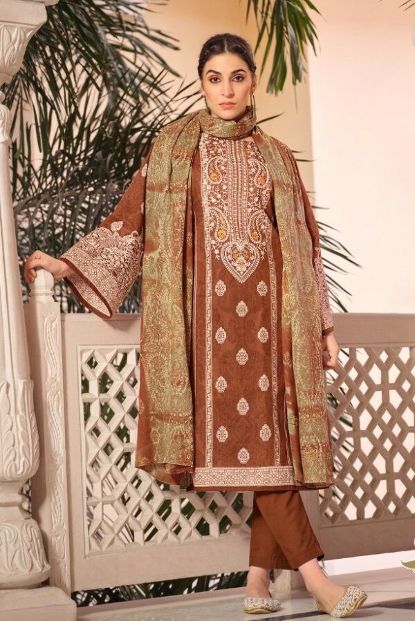 Belliza Naira 008 - Pure Cotton Printed With Embroidery Suit