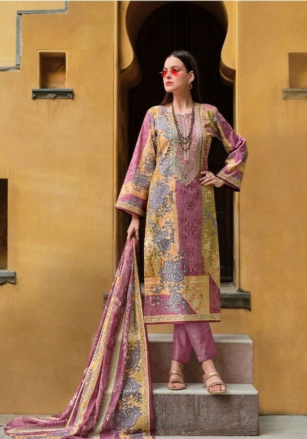 Belliza Naira 008 - Pure Cotton Digital Print With Exclusive Self Heavy Embroidery Suit