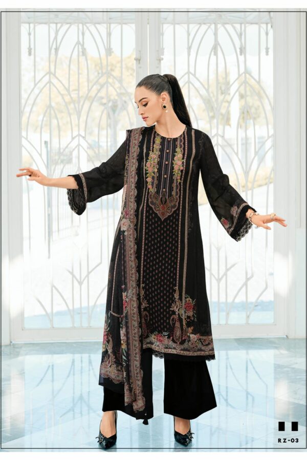 Varsha Rivaaz 05 - Premium Cotton Solid With Embroidery And Lace Suit