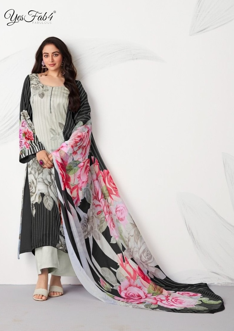 YesFab Carnation - Pure Cotton Silk Suit