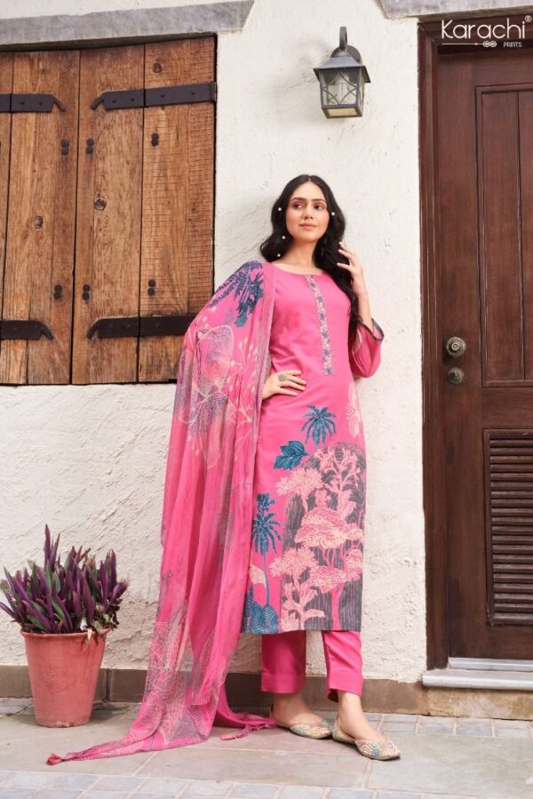 Kesar Bahara 1006 - Pure Cambric Digitally Printed With Elegant Embroidery Suit