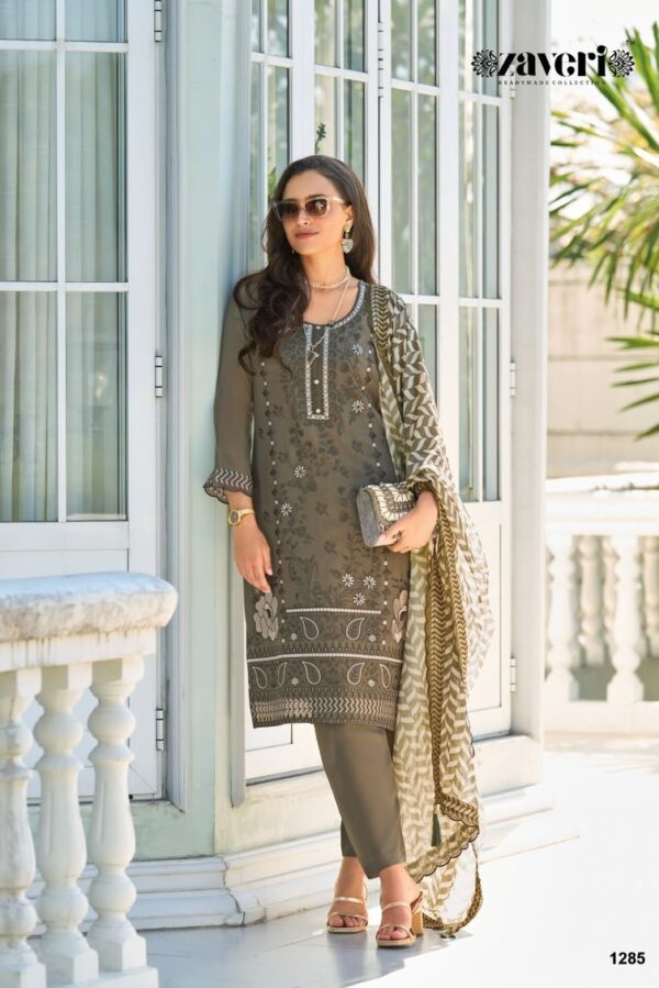Zaveri Safinaz 1286 - Soft Organza With Fancy Embroidery Work Stitched Suit