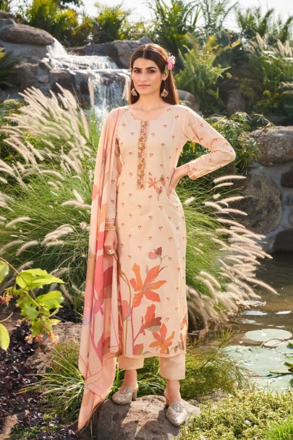 Kesar Lotus Velley 1606 - Pure Lawn Cotton Printed With Embroidery Suit