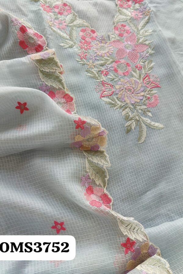 Beautiful Kota Linen  Parsi Embroidery Suit
