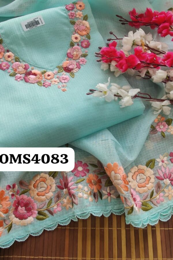 Beautiful Kota Silk Parsi Embroidery Suit