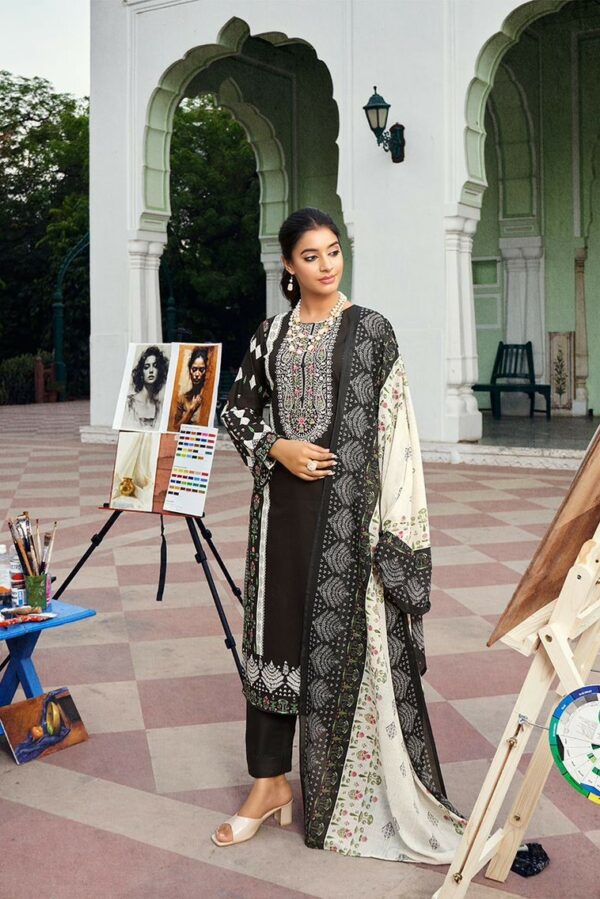 Mumtaz The Artist 3108 - Pure Karachi Lawn Cambric Digital Print With Embroidery Suit