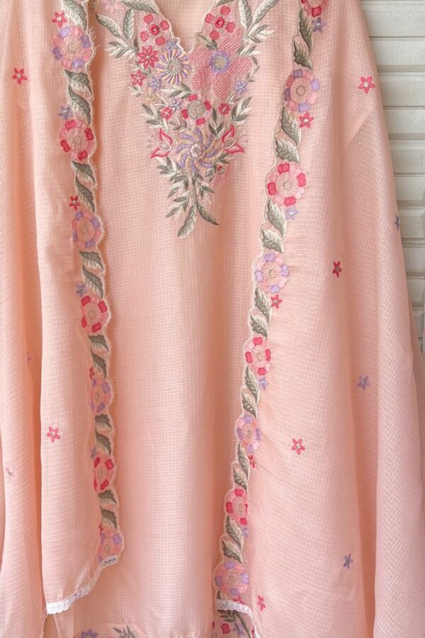 Kota Cotton With Crochet Lace, Resham & Zari Embroidery Suit